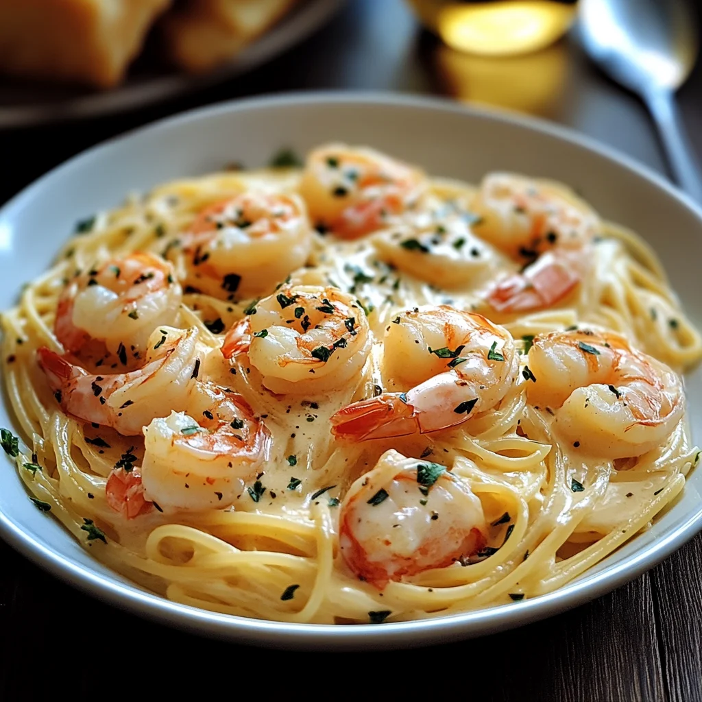 Creamy Angel Hair Pasta with Shrimp