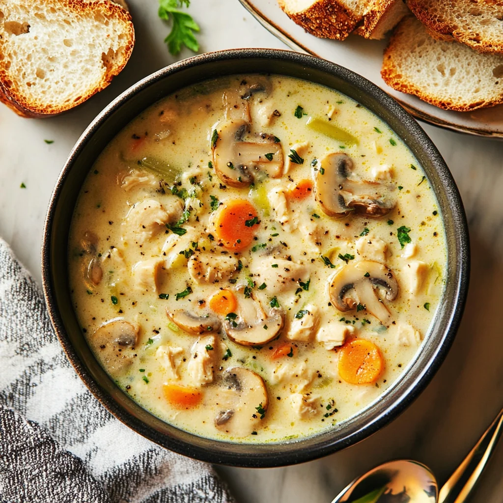 Creamy Chicken and Mushroom Soup