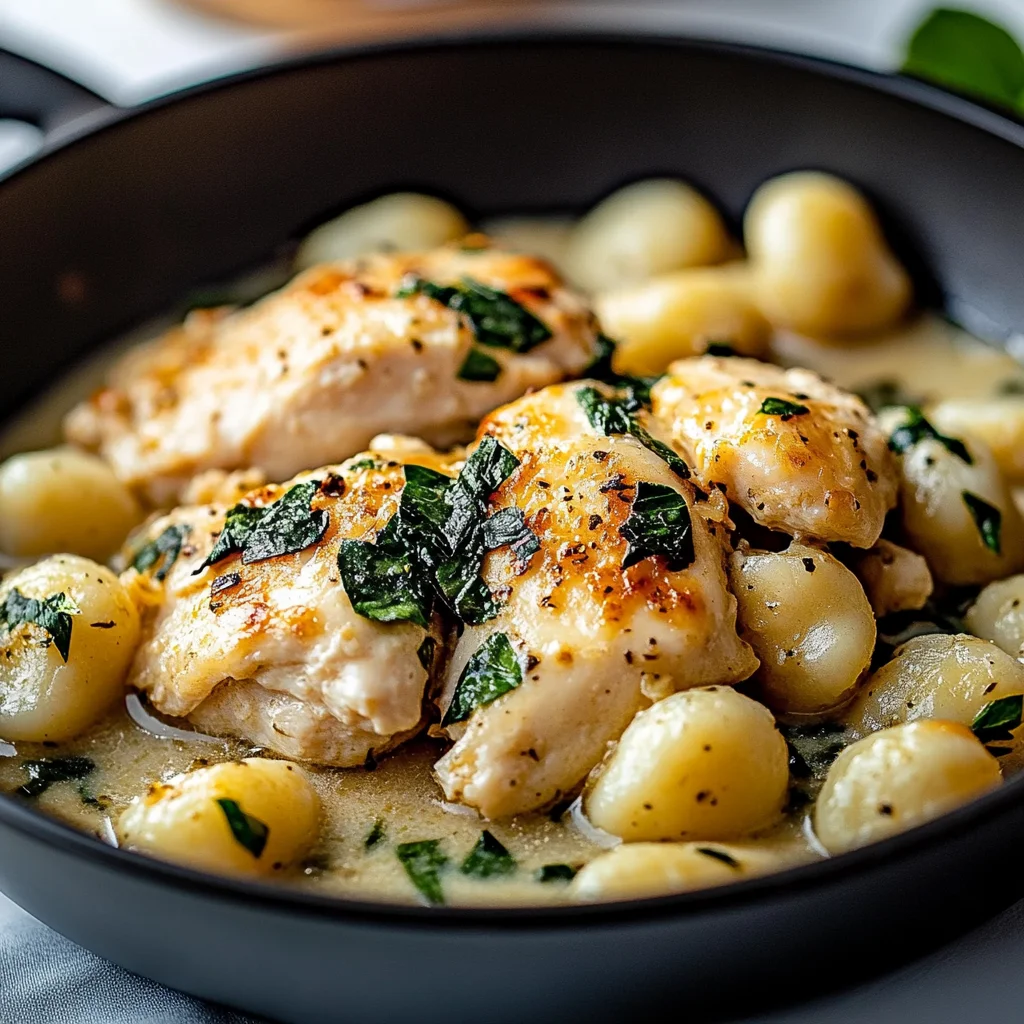 Creamy Garlic Chicken Gnocchi Skillet