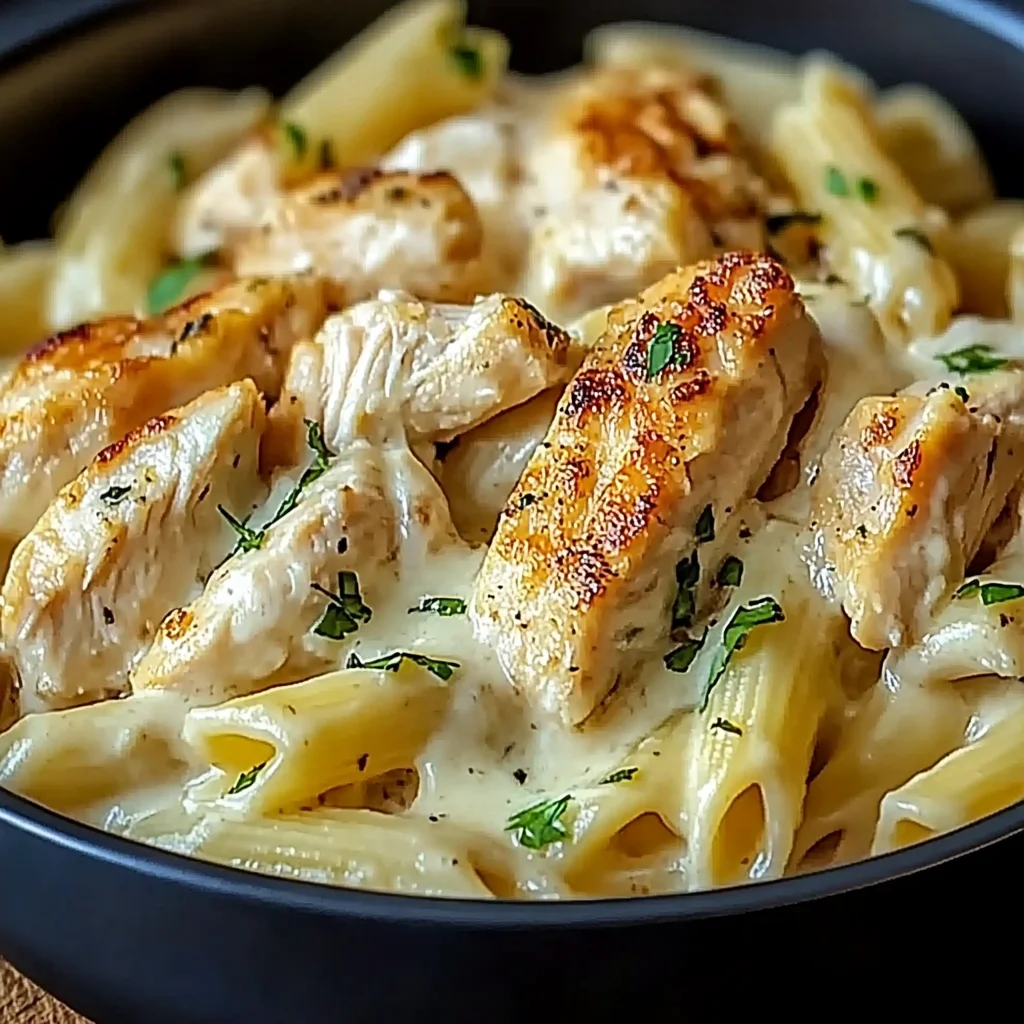 Creamy White Cheddar Chicken Pasta