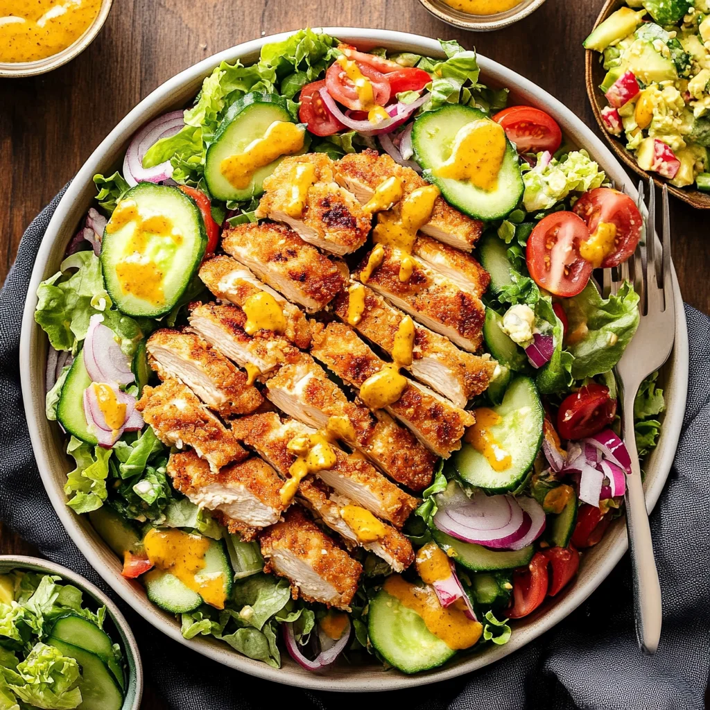 Honey Mustard Crispy Chicken Salad