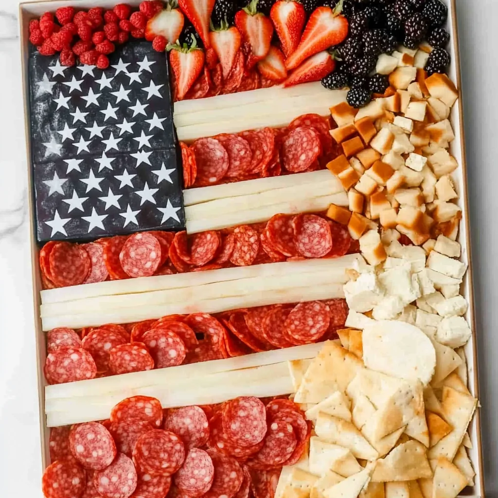 American Flag Charcuterie Board