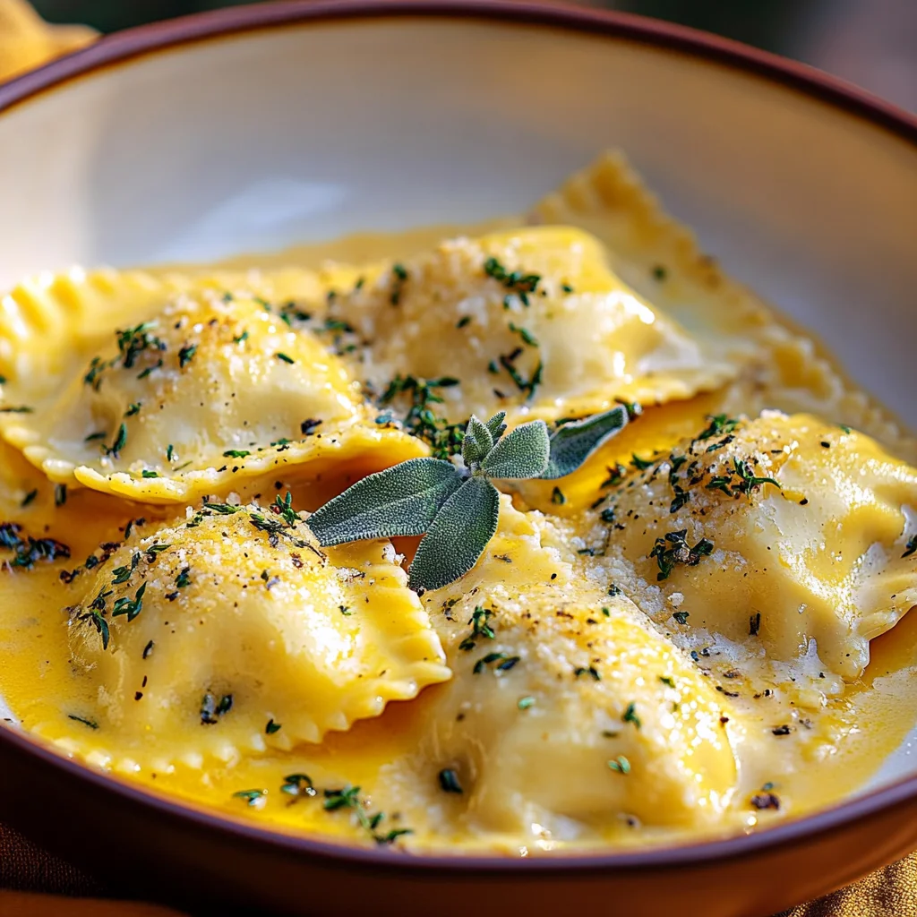 Creamy Sage Sauce for Butternut Squash Ravioli