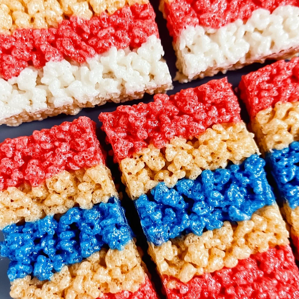 Firecracker Rice Krispie Treats