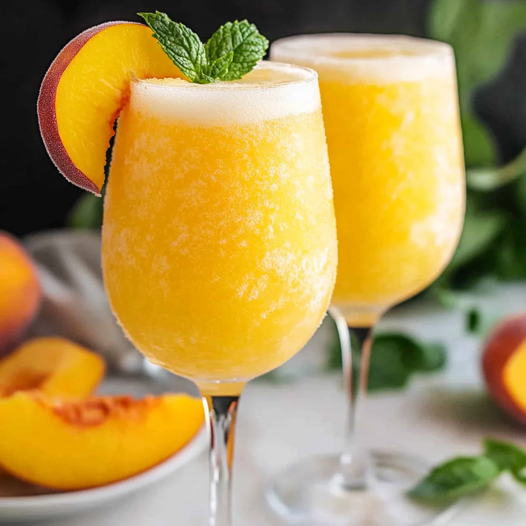 Frozen Peach Bellini