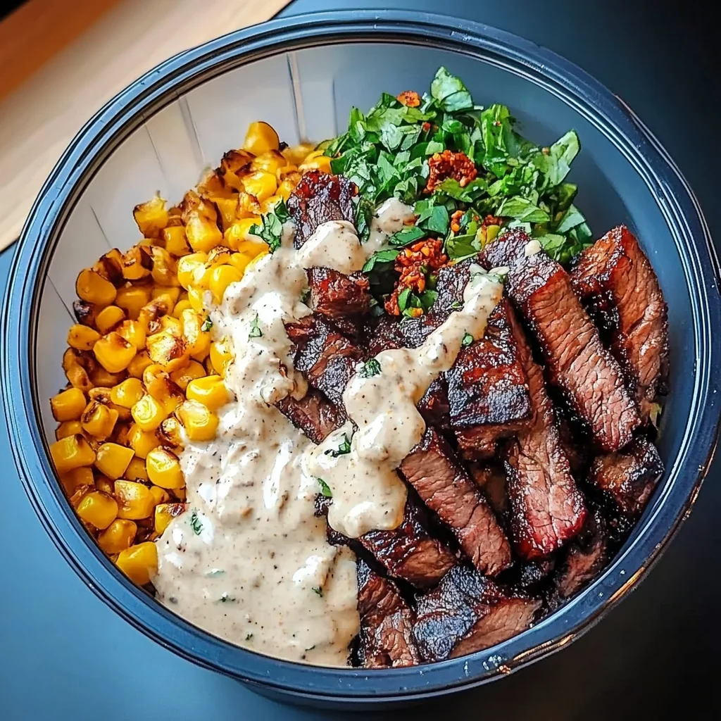 Korean BBQ Beef Bowl with Corn & Creamy Sauce