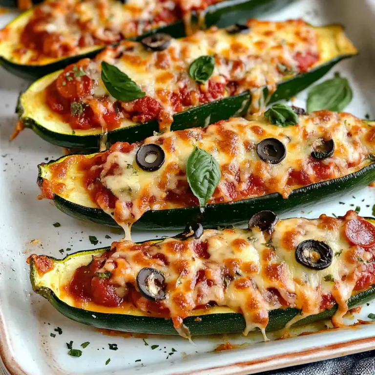 Pizza Stuffed Zucchini Boats
