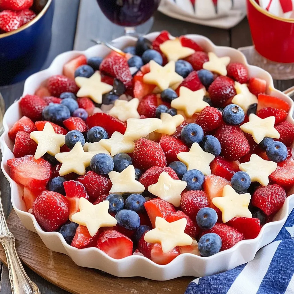 Red, White and Blue Fruit Salad