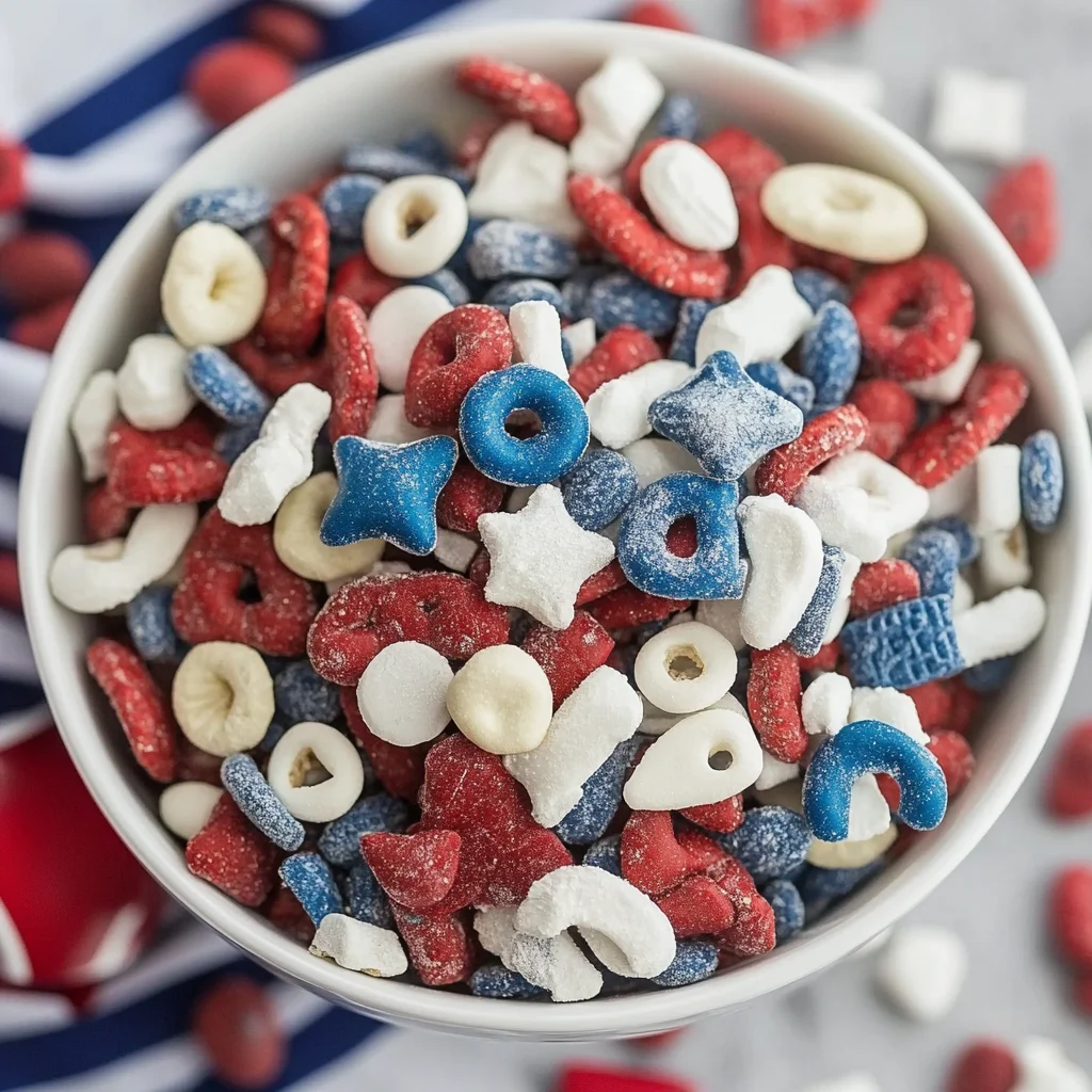 Red, White, and Blue Snack Mix