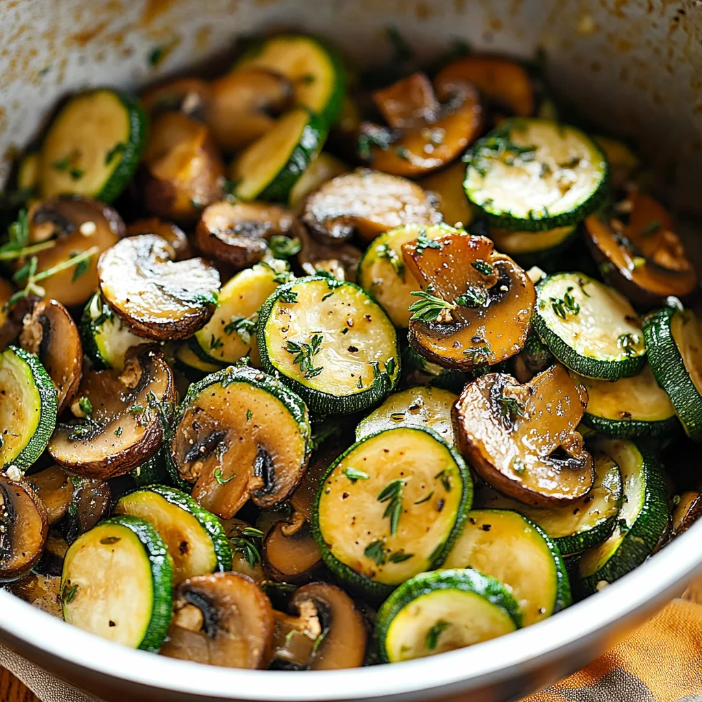 Sautéed Zucchini and Mushrooms