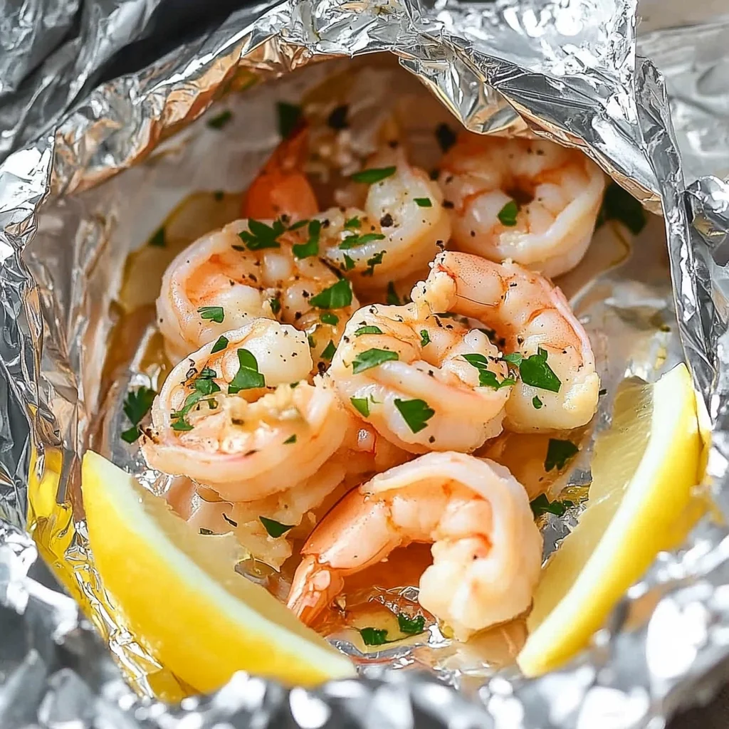 Shrimp Scampi Foil Packets