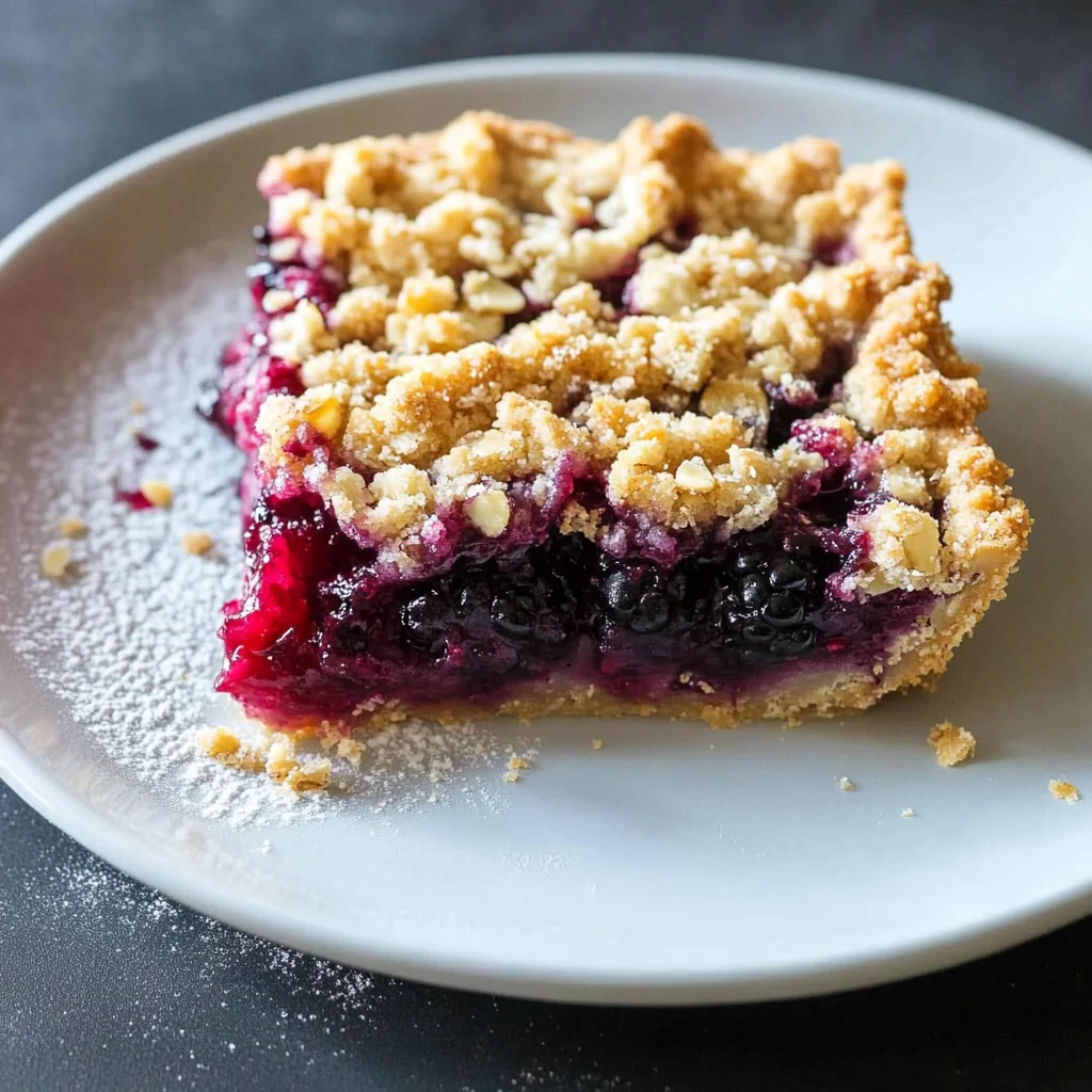 Almond Oat Crumble Blackberry Pie
