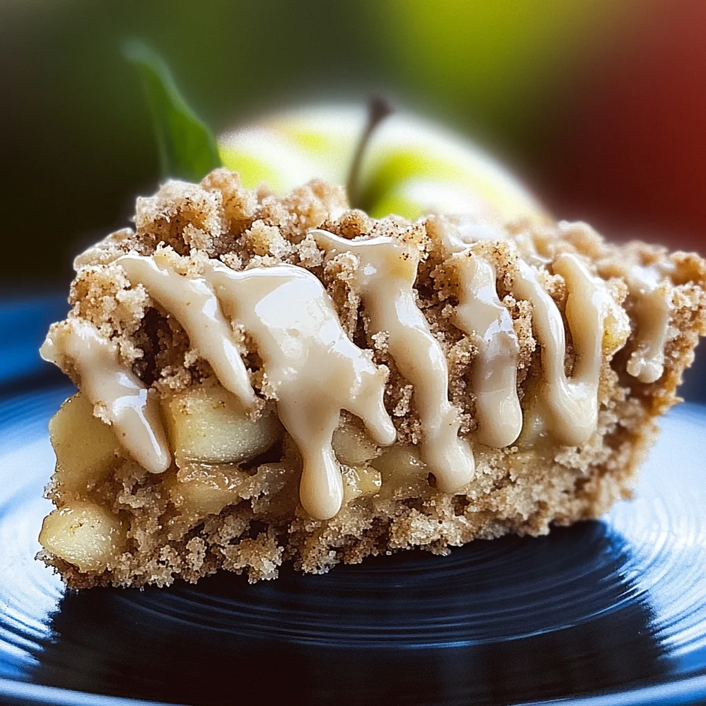 Apple Crumb Cake with Cinnamon Apple Drizzle