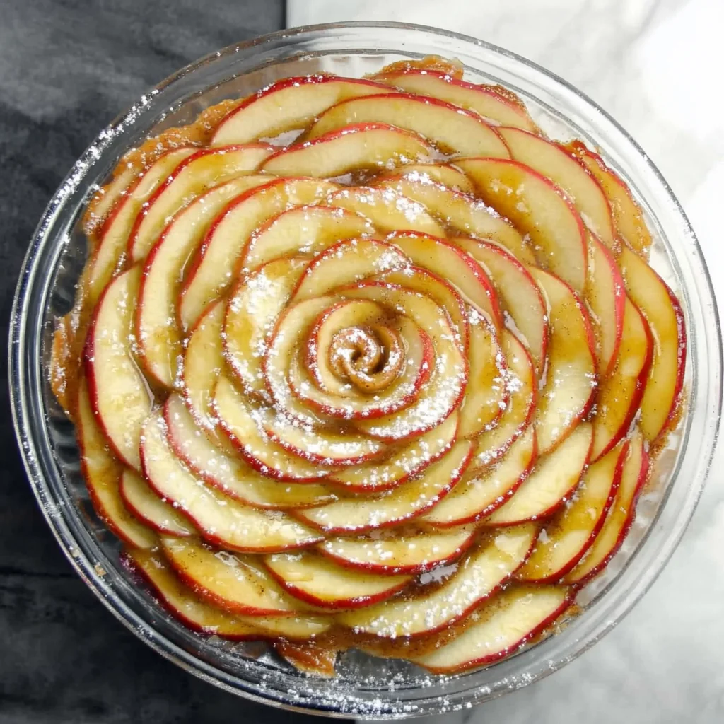 Cinnamon Roll Apple Rose Tart