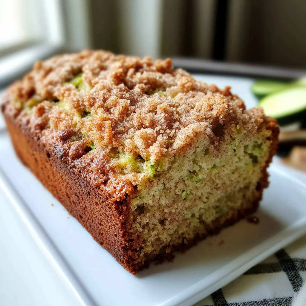 Cinnamon Streusel Topped Zucchini Bread Bakery Style: A Stunning Loaf