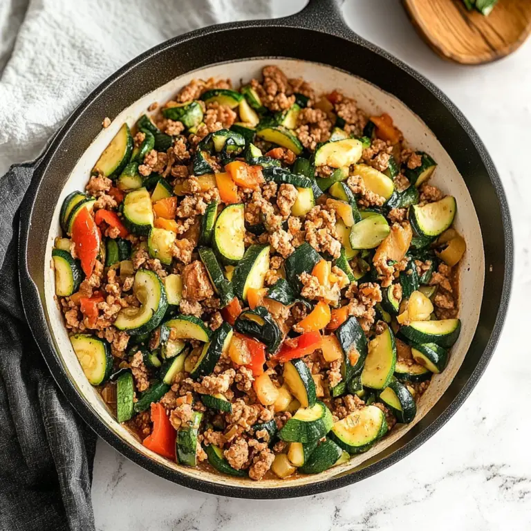 Easy Ground Turkey and Zucchini Skillet