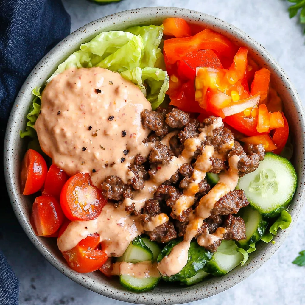 Healthy Burger in a Bowl