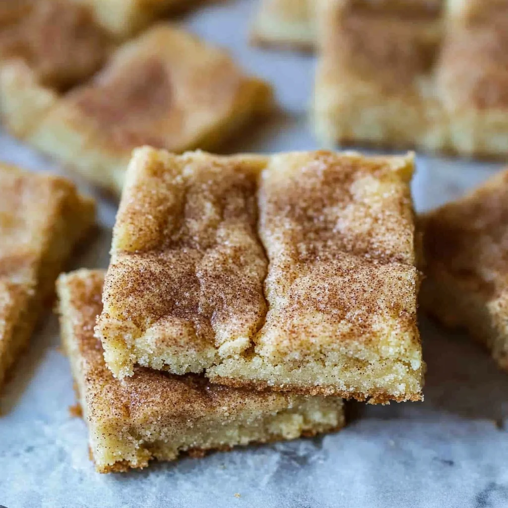 Homemade Snickerdoodle Cookie Bars