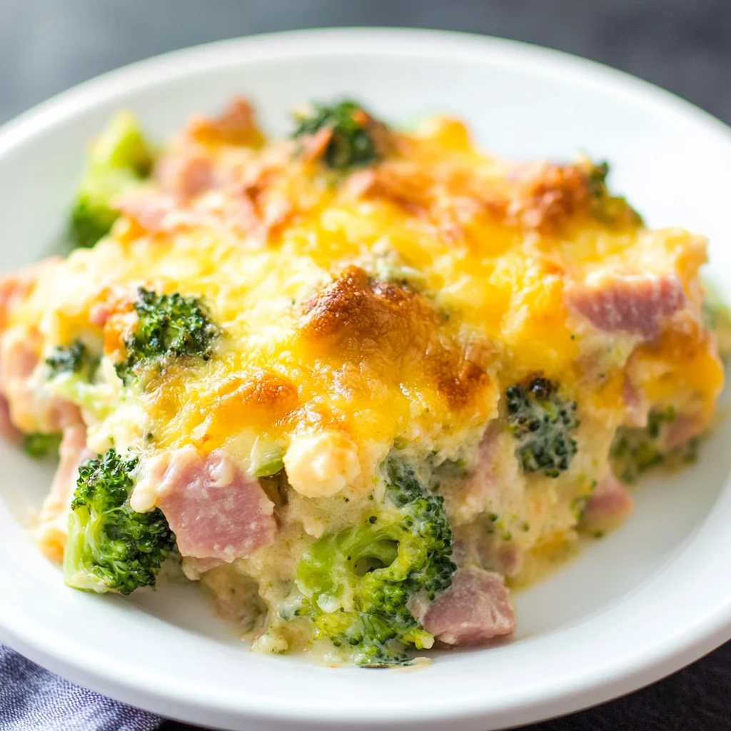 Keto Ham and Broccoli Casserole