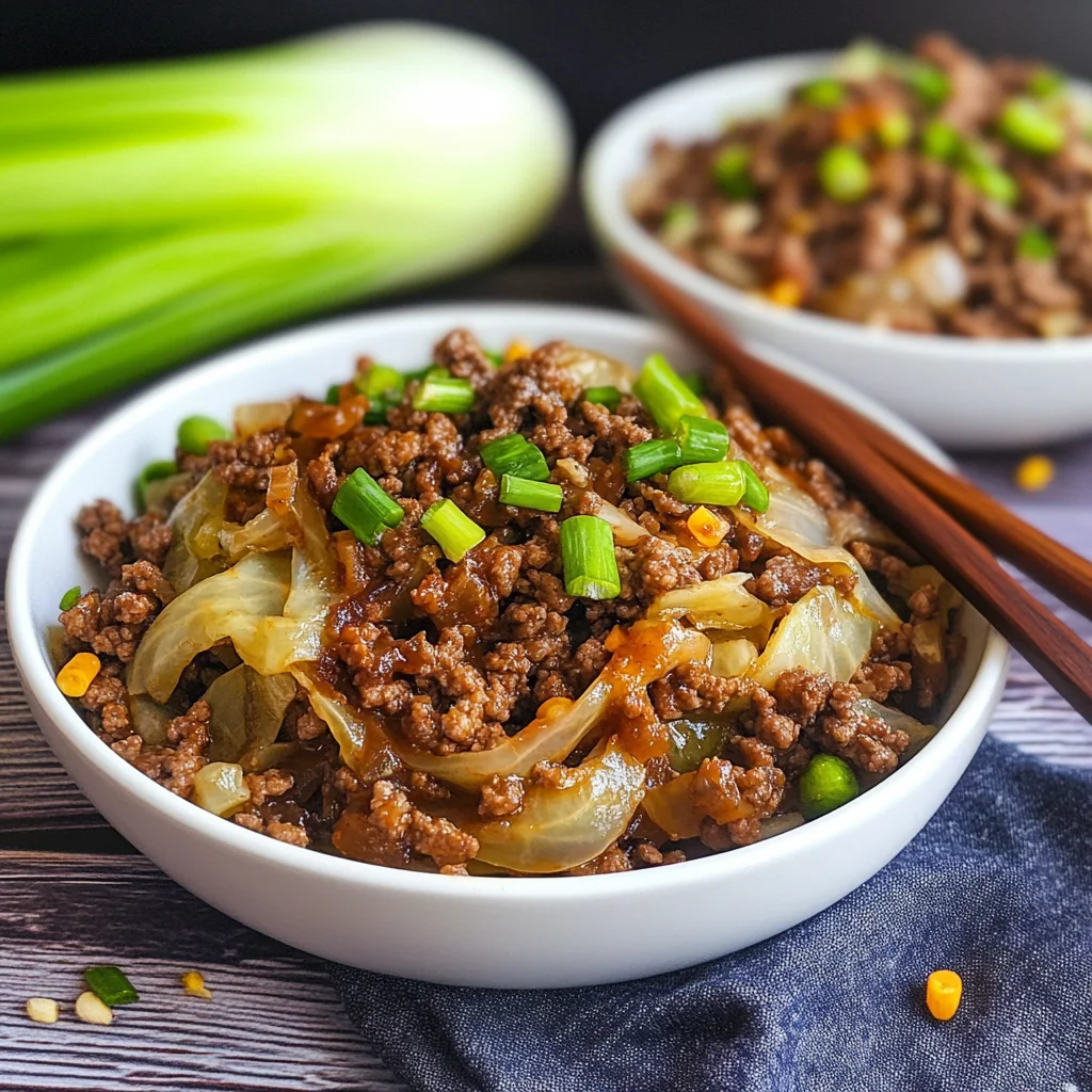 Low-Carb Mongolian Ground Beef and Cabbage: 20-Minute Meal