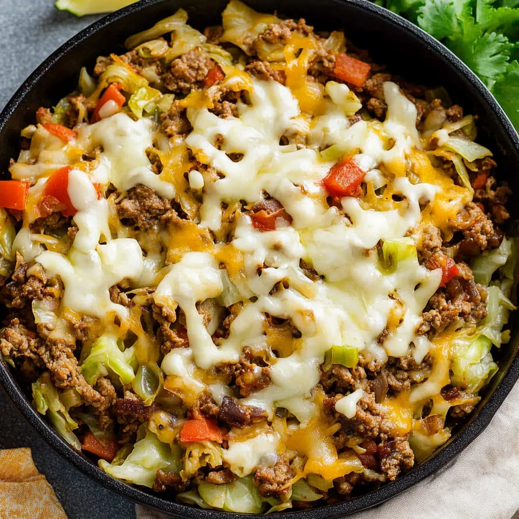 Low Carb Cabbage Taco Skillet (Keto-Friendly)