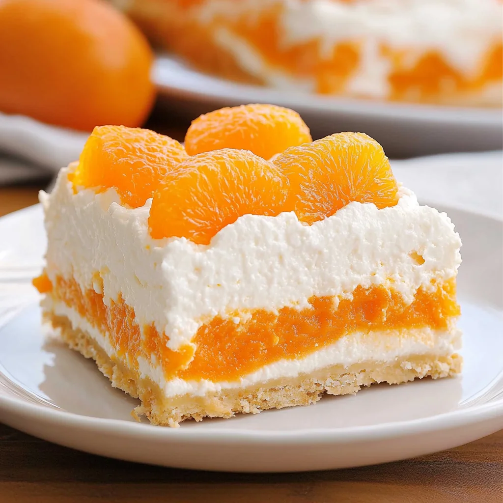 No Bake Orange Dreamsicle Lasagna
