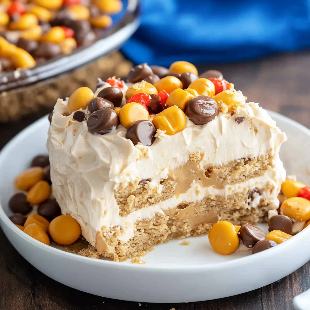 No Bake Peanut Butter Icebox Cake