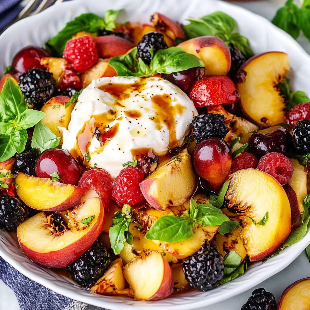 Peach Burrata Salad