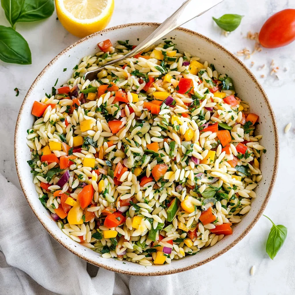 Rainbow Orzo Salad