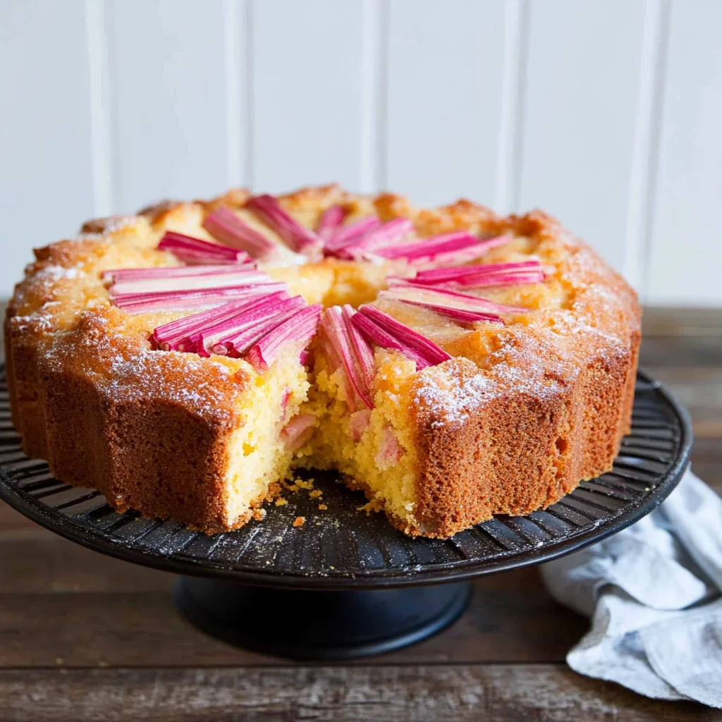Rhubarb Custard Cake
