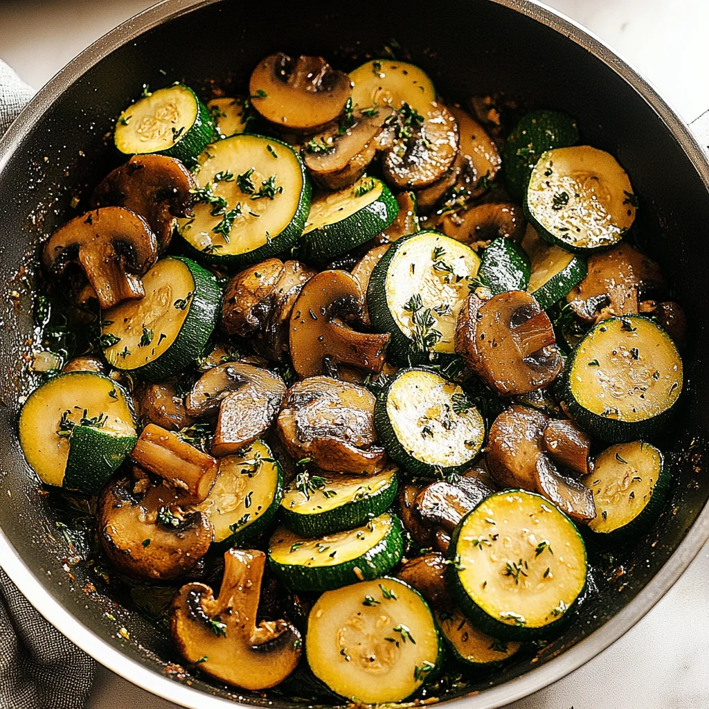 Skillet Zucchini and Mushrooms