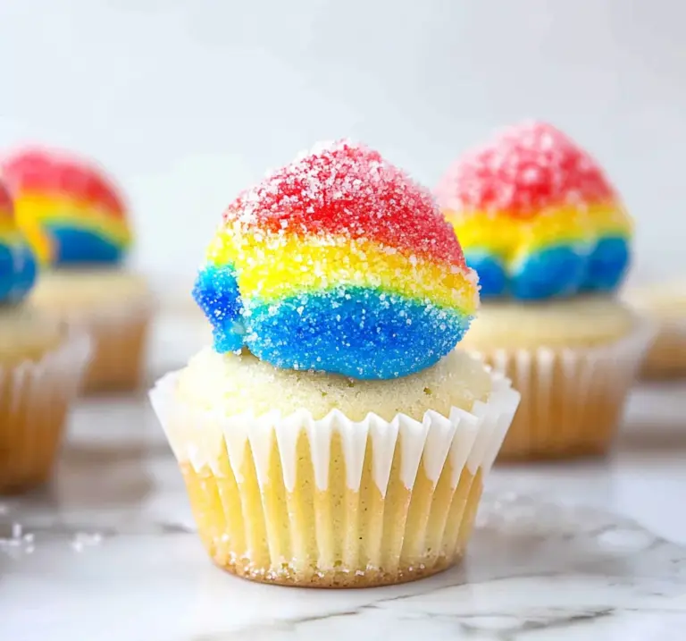 Snow Cone Mini Cupcakes