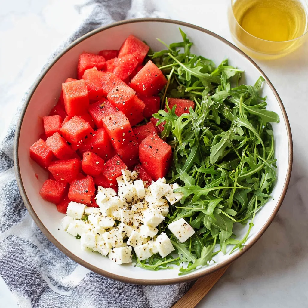 Watermelon Arugula Salad