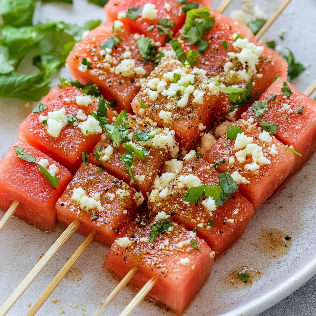 Watermelon Tajin Skewers