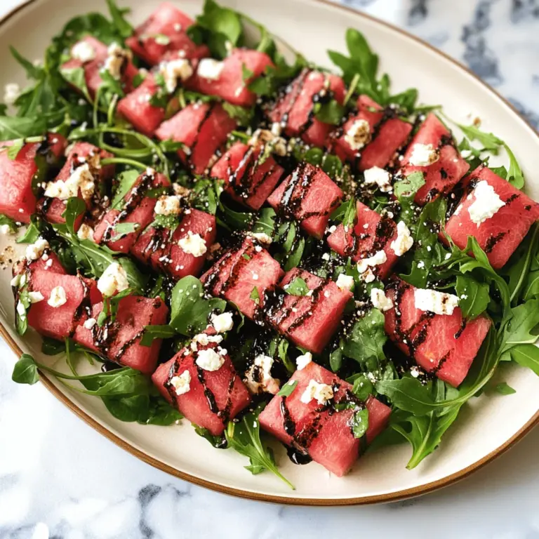 Watermelon , Arugula, & Feta Salad