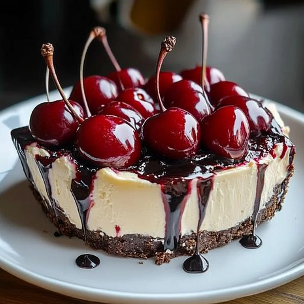 Bourbon Biscuit Cherry Cheesecake Tart