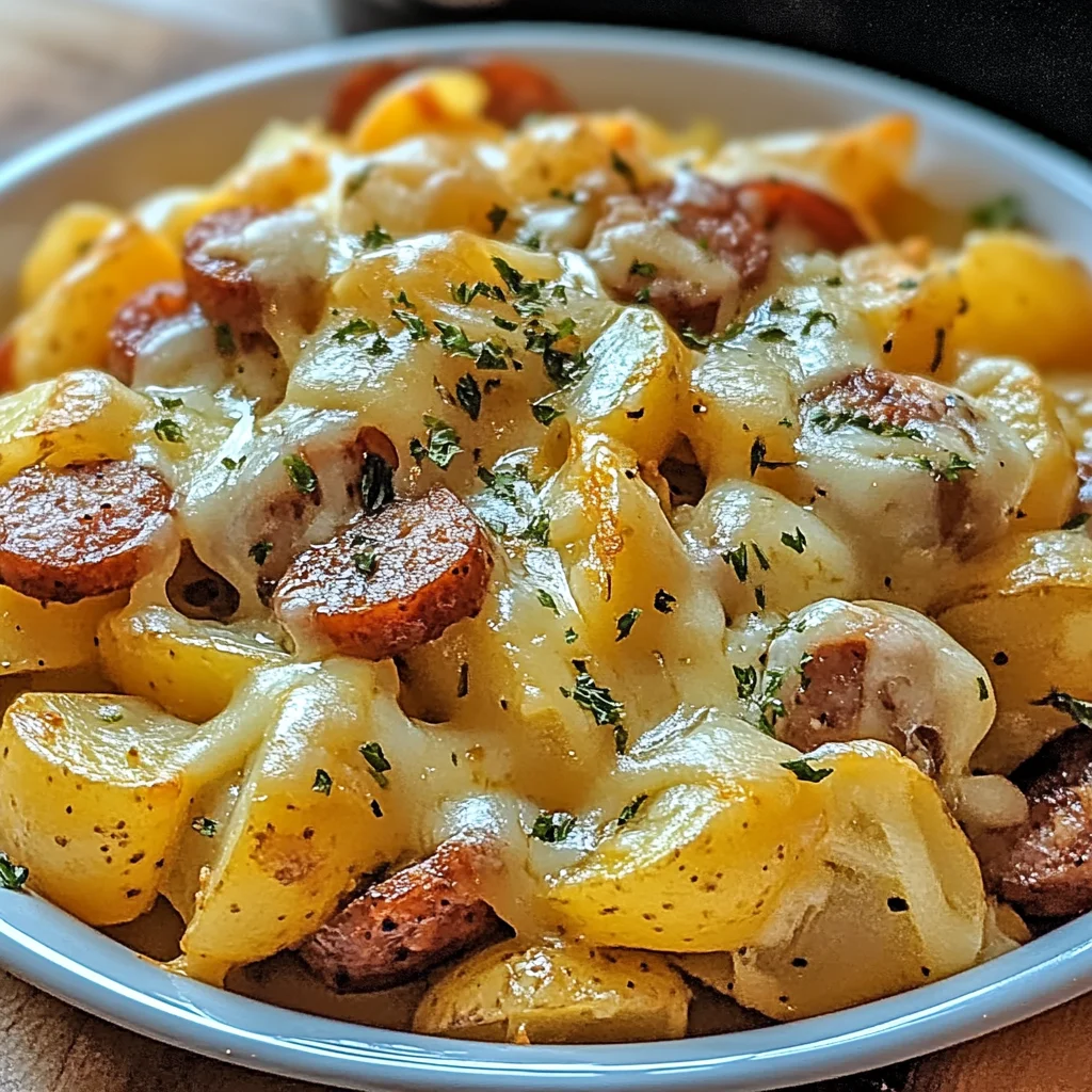 Cheesy Ranch Potatoes and Smoked Sausage