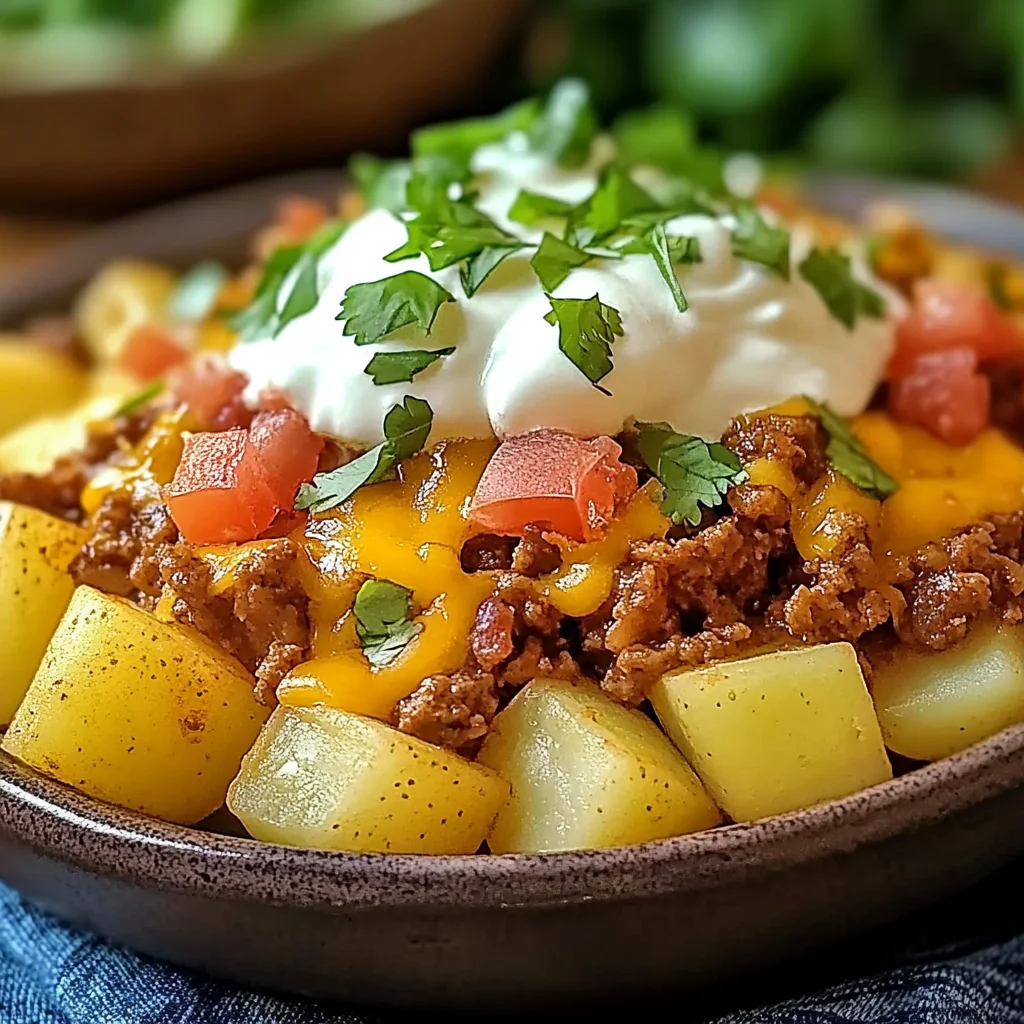 Cheesy Taco Potatoes