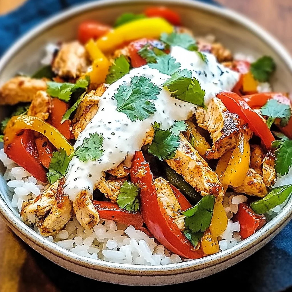 Chicken Fajita Rice Bowls