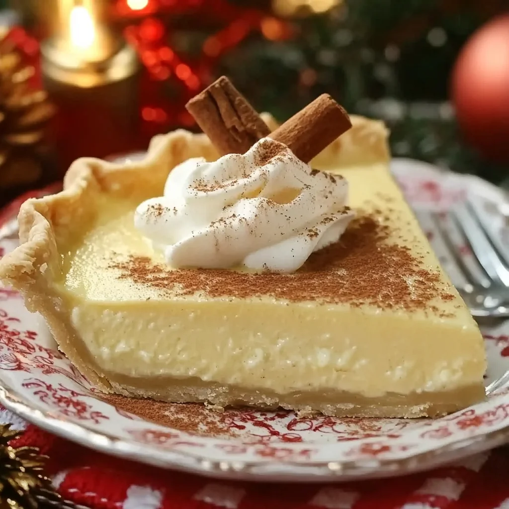 Christmas Eve Cinnamon-Vanilla Creamy Custard Pie Recipe – Festive & Delicious