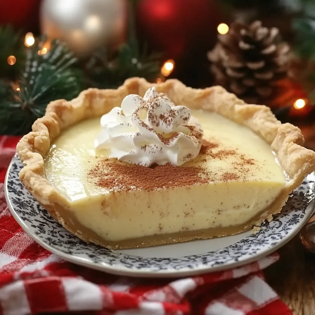 Christmas Eve Cinnamon-Vanilla Creamy Custard Pie Recipe – Festive & Delicious