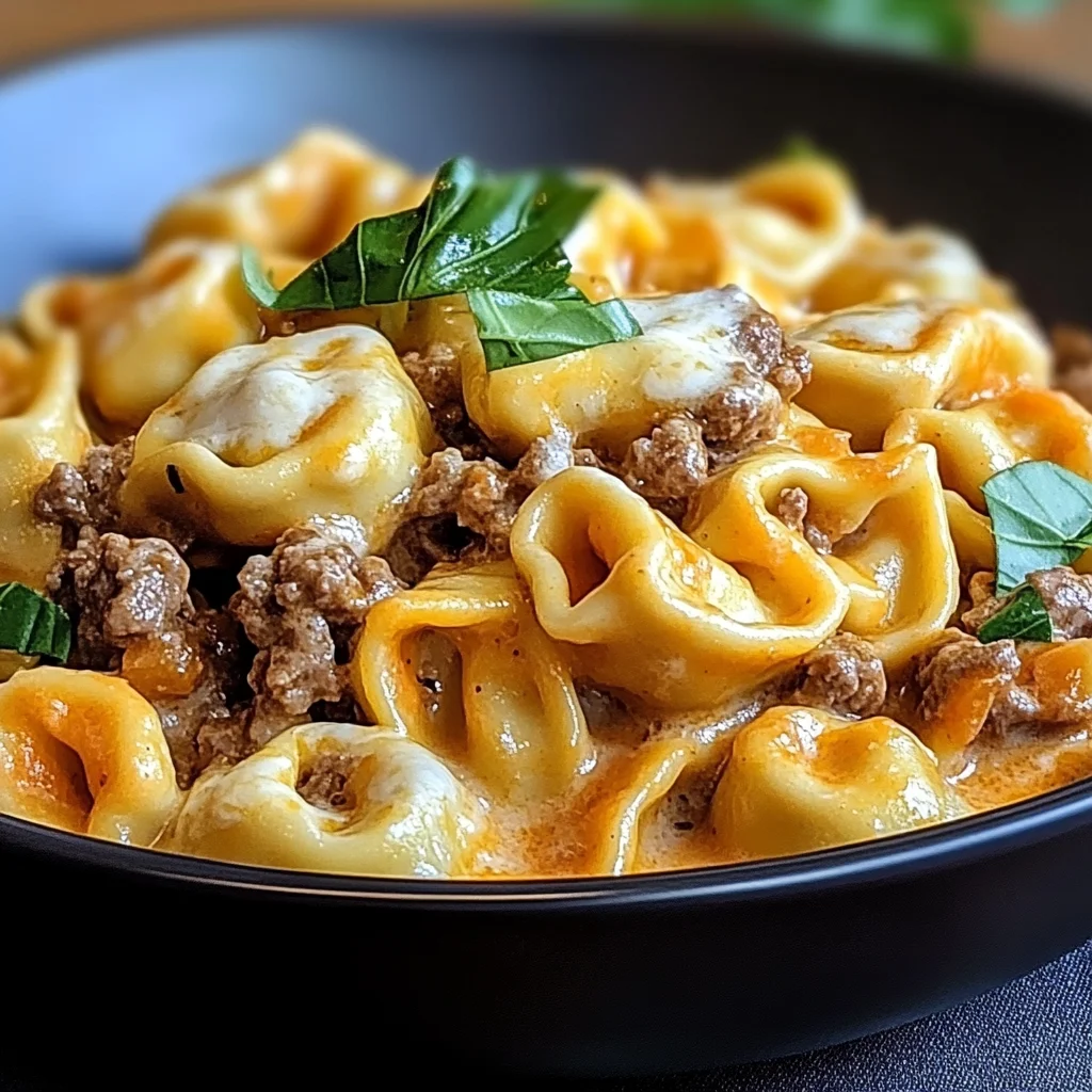 Creamy Beef and Vegetable Tortellini