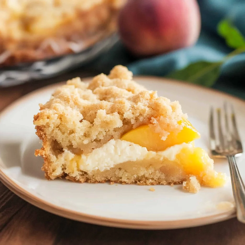Easy Italian Peach Crumb Cake
