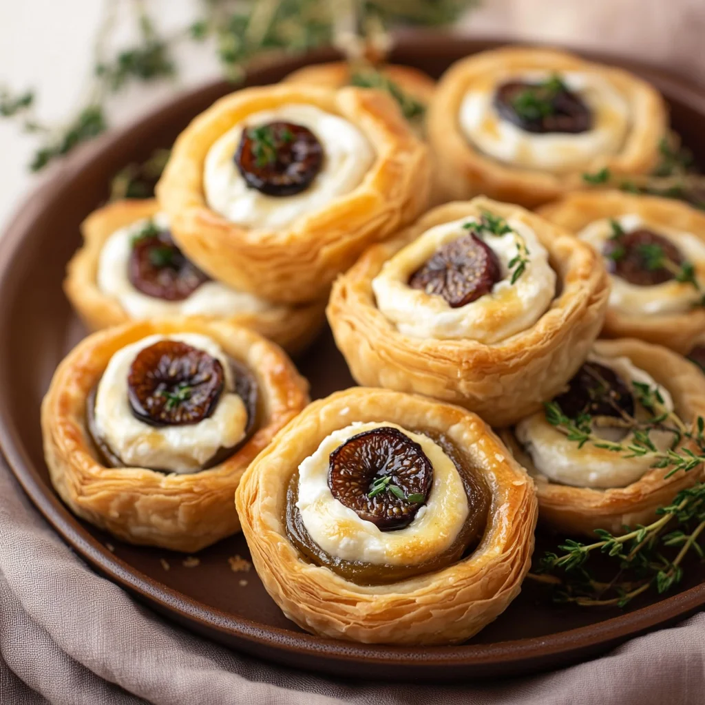 Goat Cheese and Fig Puff Pastry Tarts