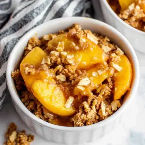 Healthy Peach Crumble