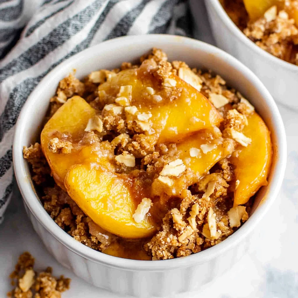 Healthy Peach Crumble