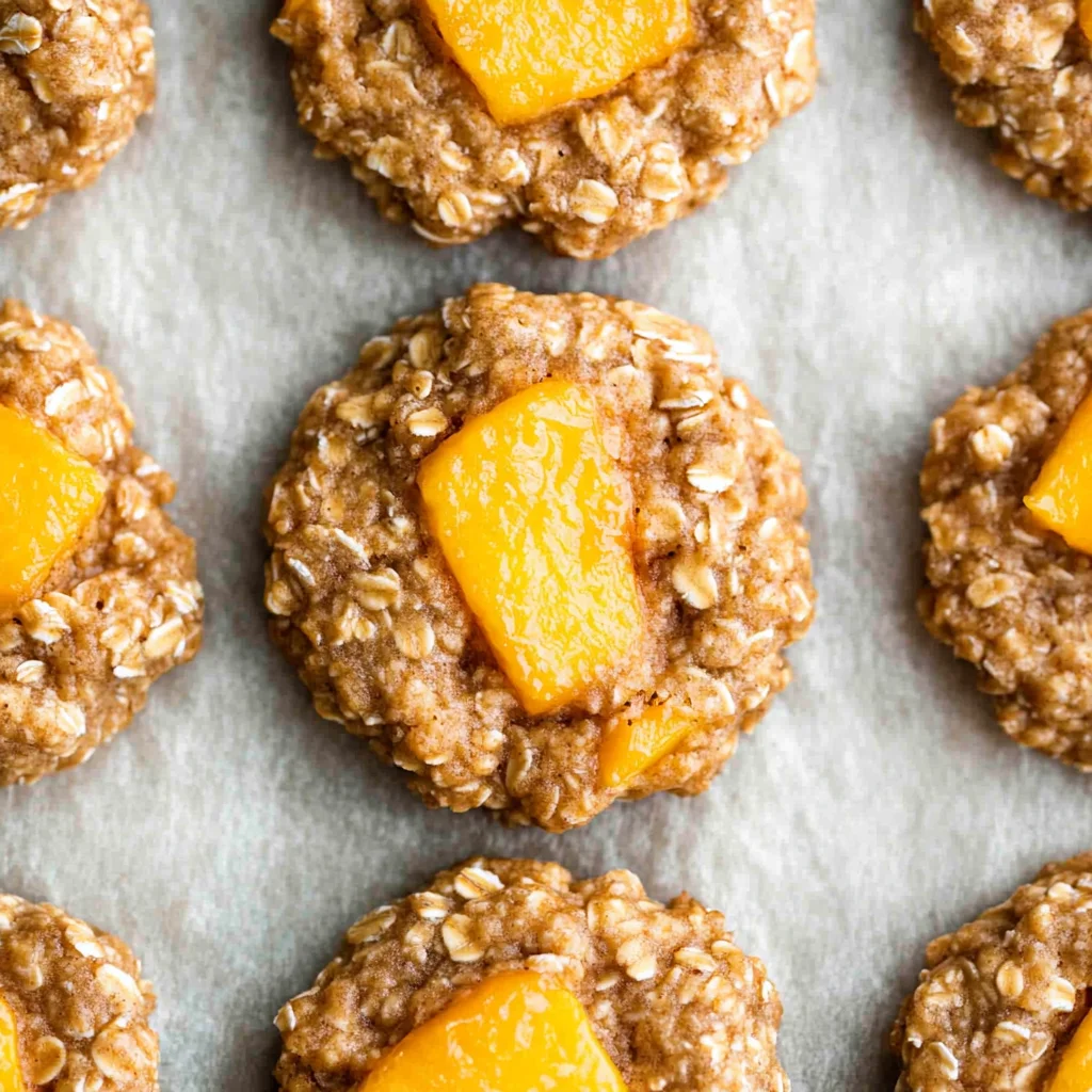 Healthy Peach Oatmeal Breakfast Cookies