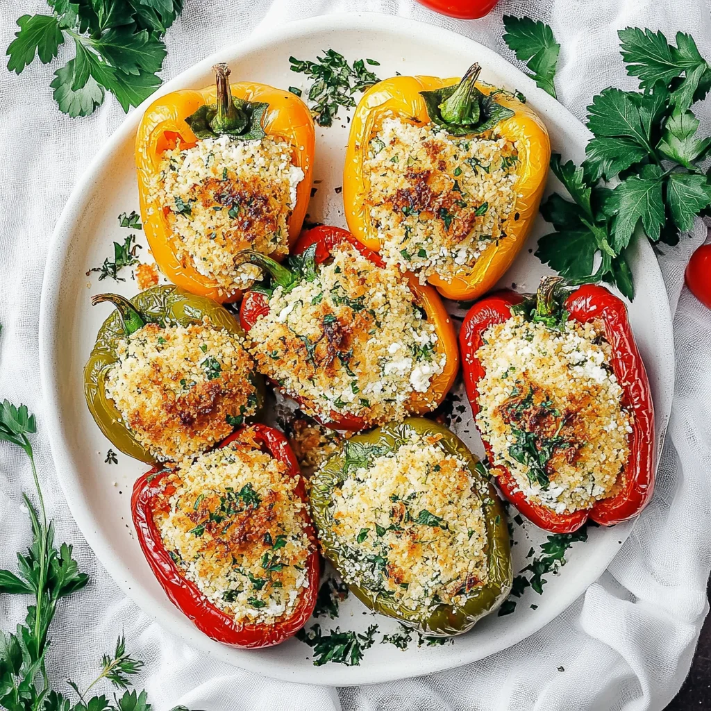 Herby Ricotta Stuffed Peppers