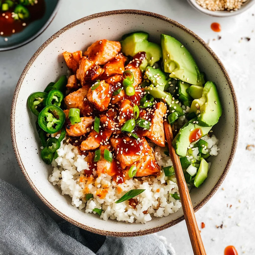 Honey Sriracha Salmon Bowls