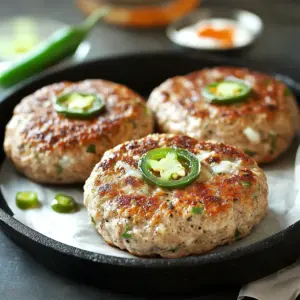 Jalapeño Popper Turkey Burgers